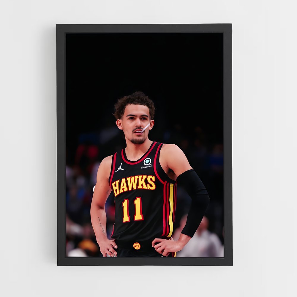 Poster Trae Young en Action – affiche Basketball (vue 2)